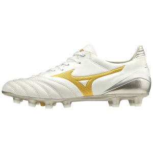 Mizuno Morelia Neo Kl II Mens Football Boots Canada - White/Gold